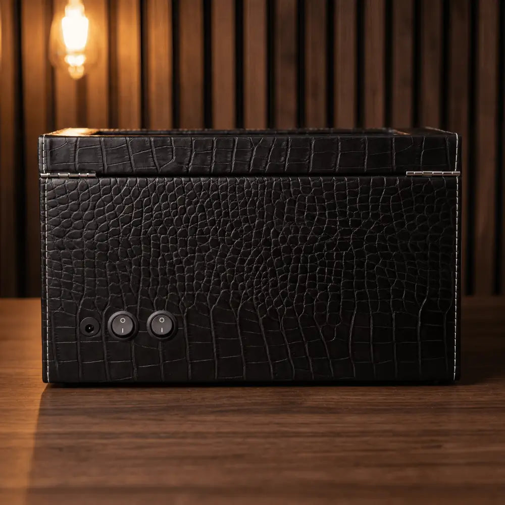 Remontoir coffret 4 montres automatiques et 10 rangements - mise en situation