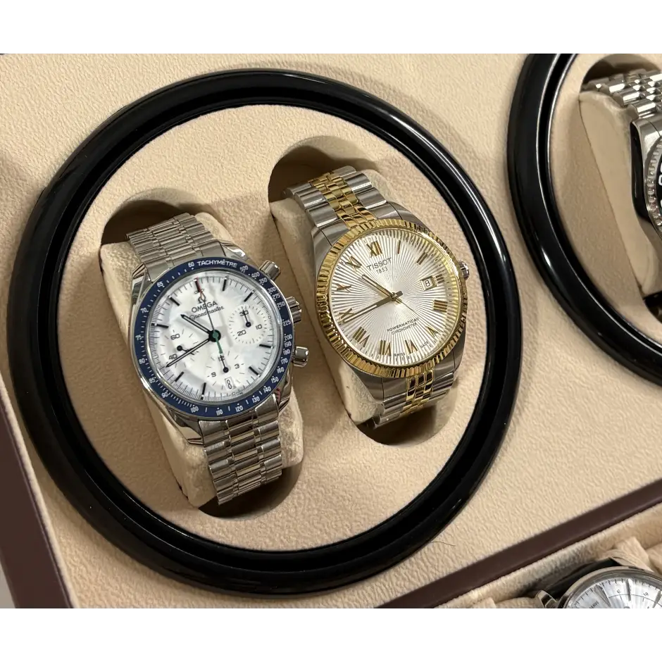 Remontoir coffret 4 montres automatiques et 10 rangements - vue d'ensemble