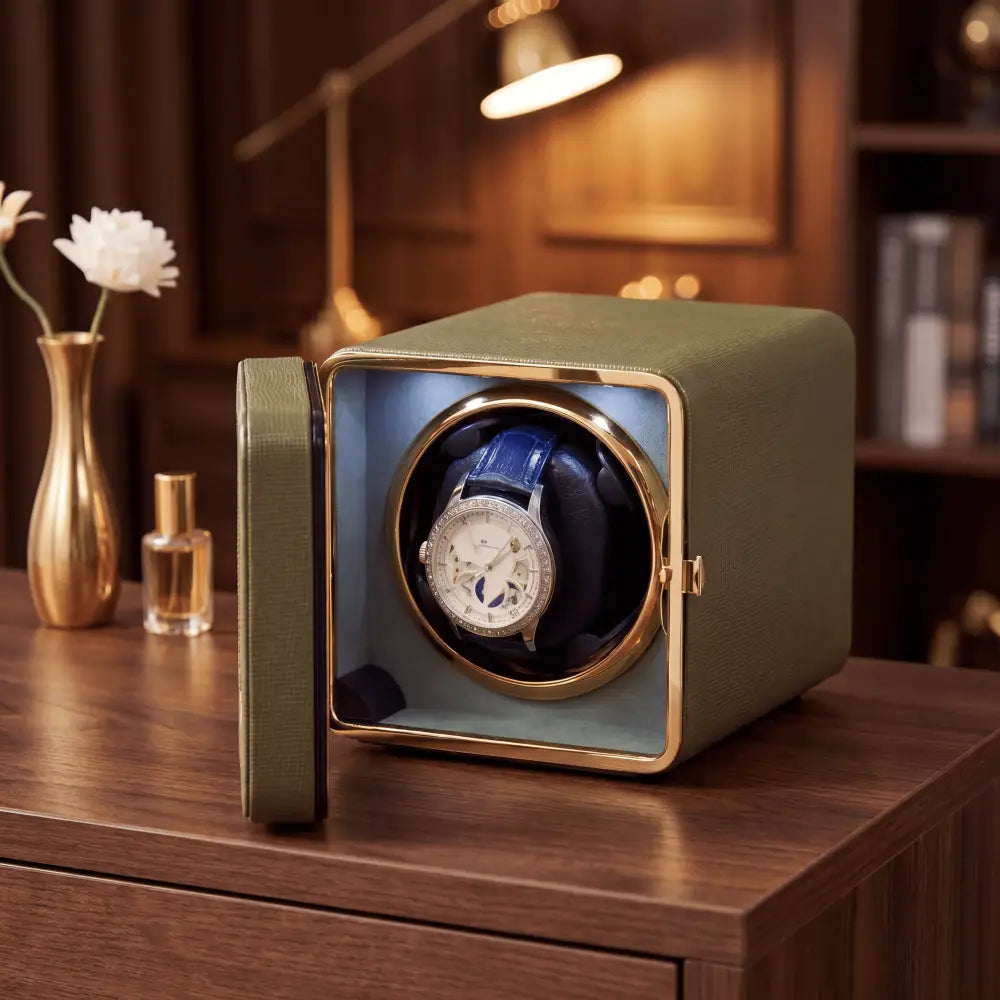 Remontoir montre automatique 1 montre coloris vert