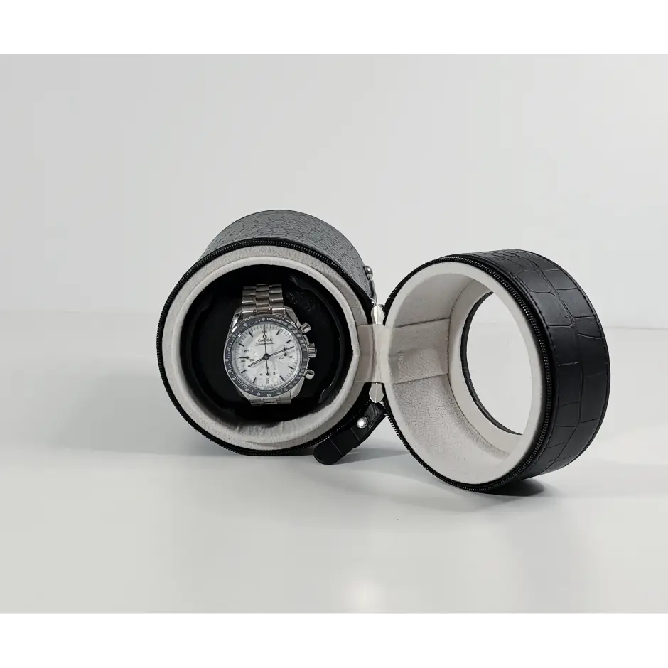 Remontoir montre automatique 1 montre en cuir portable - détail de la finition