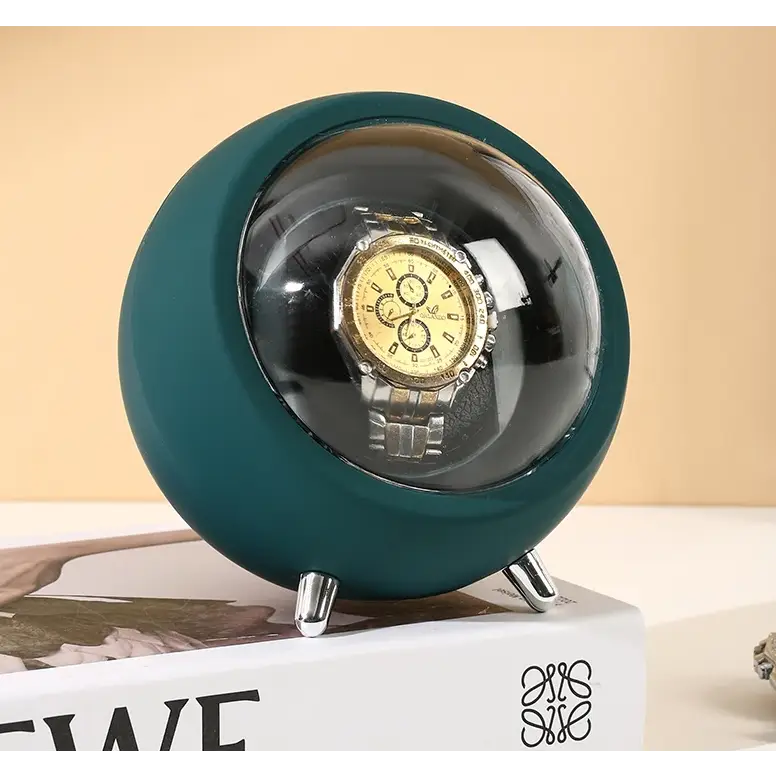 Remontoir montre automatique design sphère compact - intérieur et coussin amovible